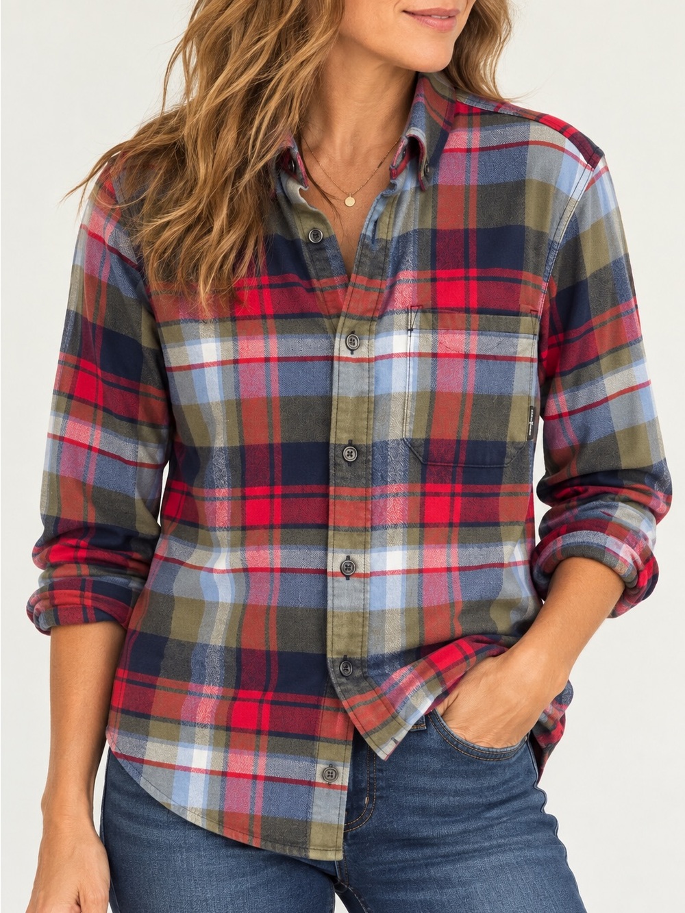 Eddie Bauer Men’s Small Classic Fit Plaid Flannel Shirt